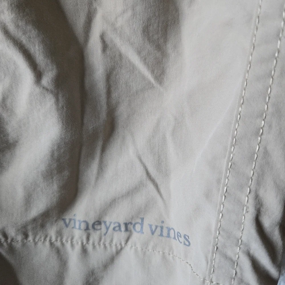 Vineyard Vines Men's Tan and Gray Swim Shorts